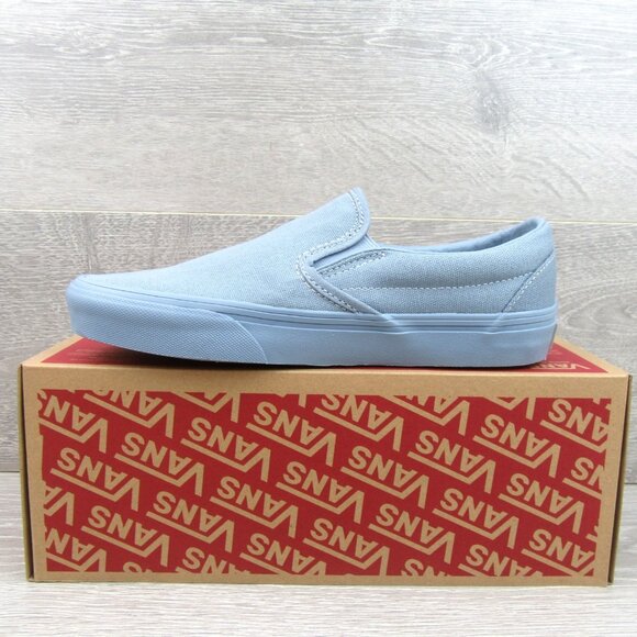Vans Classic Slip On Pastel Mono Blue Shoes Mens Size 11.5 NEW - Picture 3 of 13